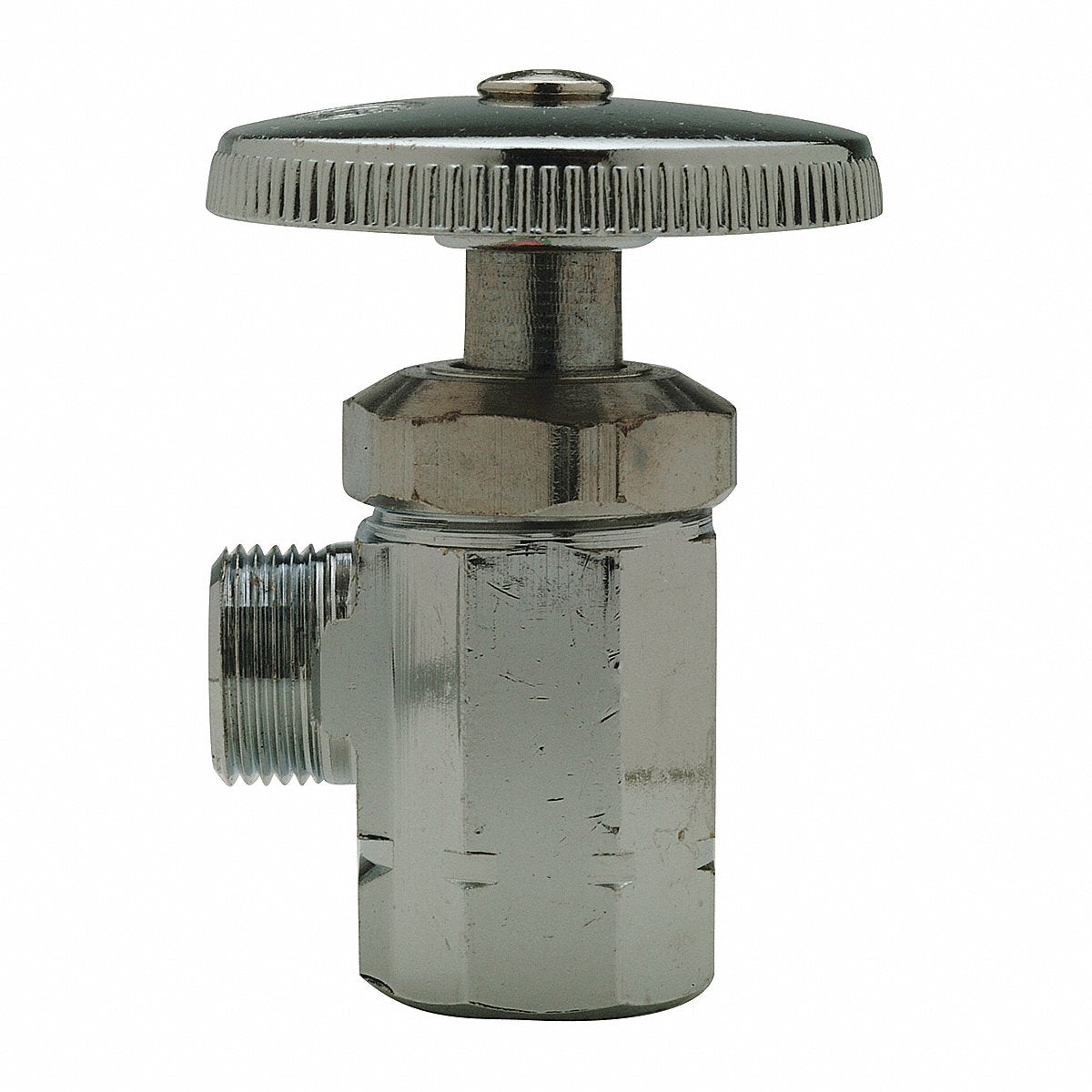 Zurn Angle Water Supply Stop, Brass, 1/4-Turn, 3/8 in Compression, Chrome-Plated, Riser Kit Included (Z8800-XL-PC)