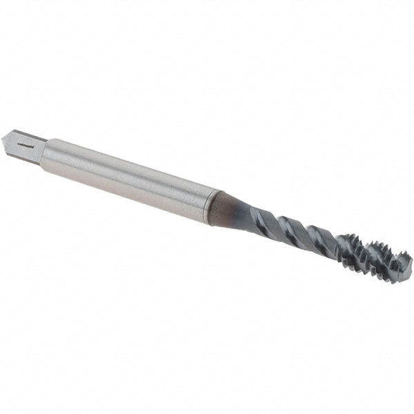 OSG 145008 #6-32 UNC, 3 Flute, 45° Helix, Bottoming Chamfer, V Finish, High Speed Steel Spiral Flute STI Tap