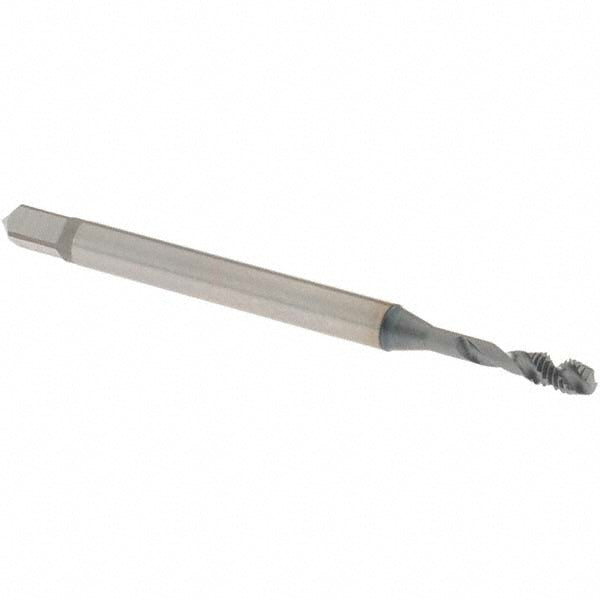 OSG 1650003908 Spiral Flute Tap: M2.5x0.45 Metric Coarse, 2 Flutes, Semi-Bottoming, 6H Class of Fit, Powdered Metal, V Coated