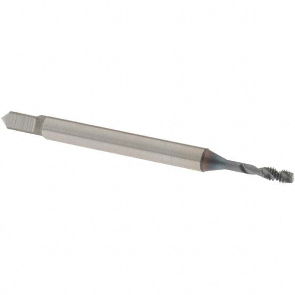 OSG 1650003408 Spiral Flute Tap: M2x0.40 Metric Coarse, 2 Flutes, Semi-Bottoming, 6H Class of Fit, Powdered Metal, V Coated