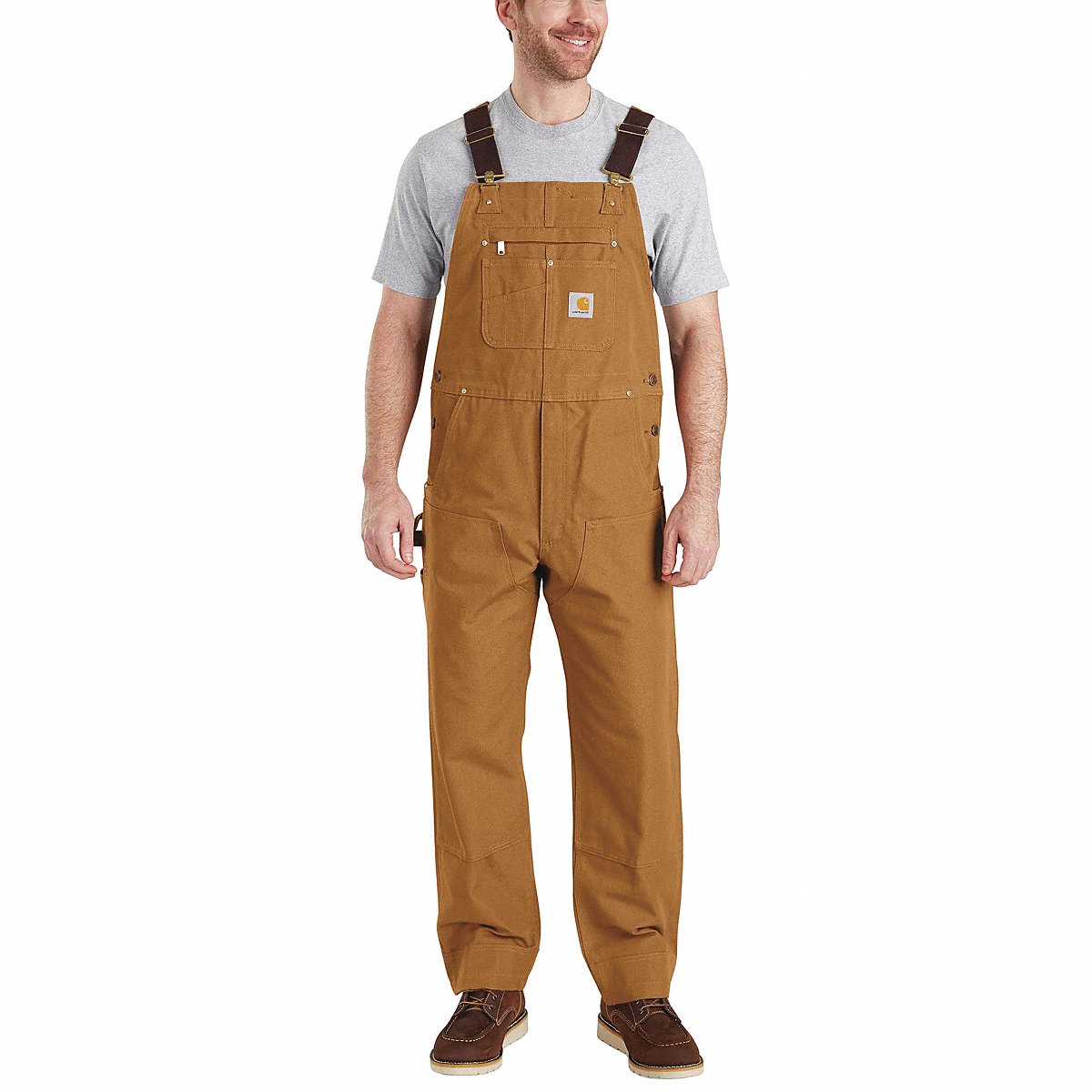 Carhartt J 7523 Bib Overalls 38 Waist Sz 28 Inseam Brn (102776-211-38x28)