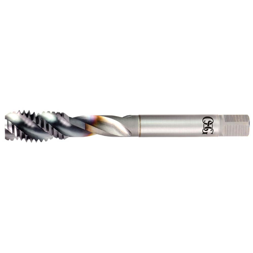 OSG 1654002008 Spiral Flute Tap: M16x2.00 Metric, 3 Flutes, Semi-Bottoming, 6H Class of Fit, Powdered Metal, V Coated