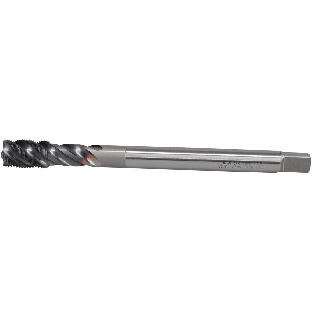 OSG 1652504708 Spiral Flute Tap: 3/4-16, UNF, 4 Flute, Modified Bottoming Chamfer, 2B Class of Fit, Powdered Metal, TiCN Finish