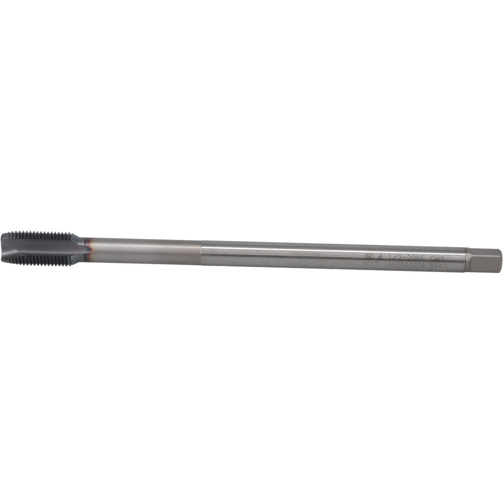OSG 1653503908 Spiral Point Tap: 1/2-20 Metric, 3 Flutes, Plug, 2B Class of Fit, Powdered Metal, TiCN Coated