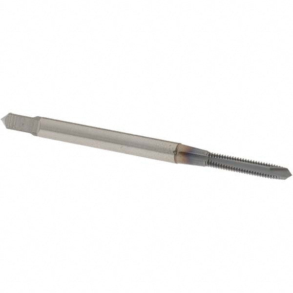 OSG 1651003908 Spiral Point Tap: M2.5x0.45 Metric Coarse, 2 Flutes, Plug, 6H Class of Fit, Powdered Metal, V Coated