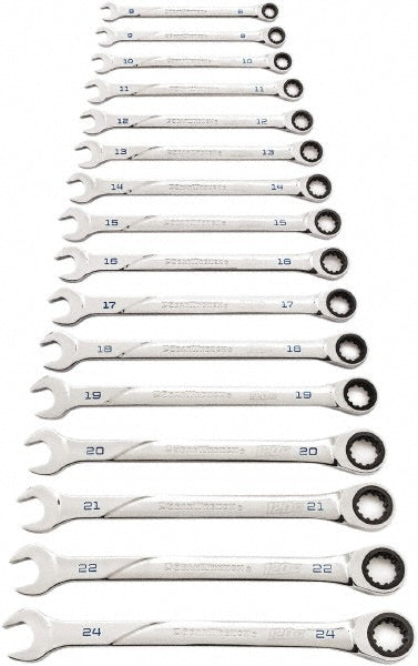 GEARWRENCH 86427 Combination Wrench Set: 16 Pc, 8 to 24 mm Wrench, Metric