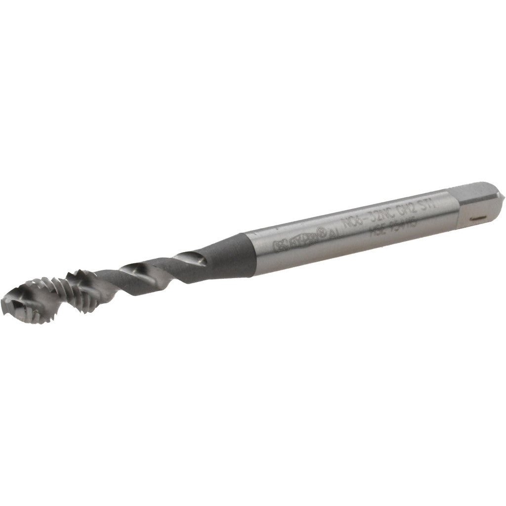 OSG 1303900300 #6-32 UNC, 3 Flute, 50° Helix, Semi-Bottoming Chamfer, Bright Finish, High Speed Steel Spiral Flute STI Tap