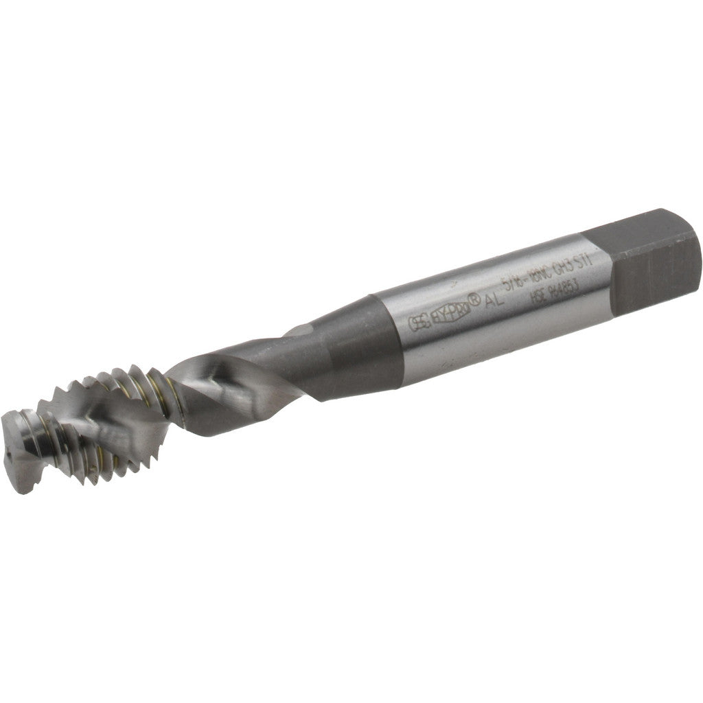 OSG 1303900800 5/16-18 UNF, 3 Flute, 50° Helix, Semi-Bottoming Chamfer, Bright Finish, High Speed Steel Spiral Flute STI Tap