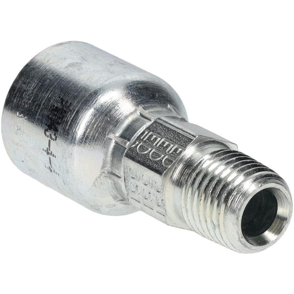 Parker 10143-4-4 Hydraulic Hose Male Rigid Fitting: 1/4" Hose ID, 4 Hose Size, 1/4-18, 12000 psi