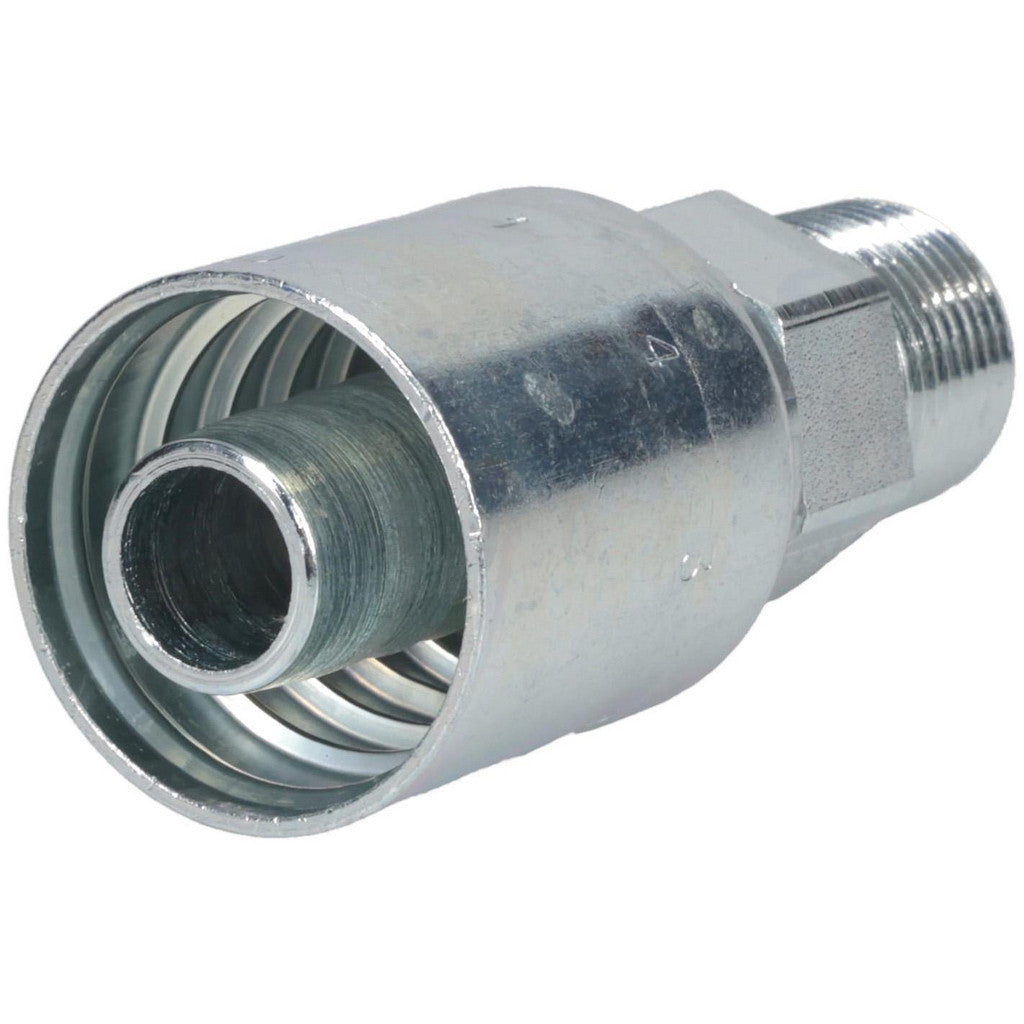 Parker 10143-8-10 Hydraulic Hose Male Rigid Fitting: 5/8" Hose ID, 10 Hose Size, 1/2-14, 10000 psi