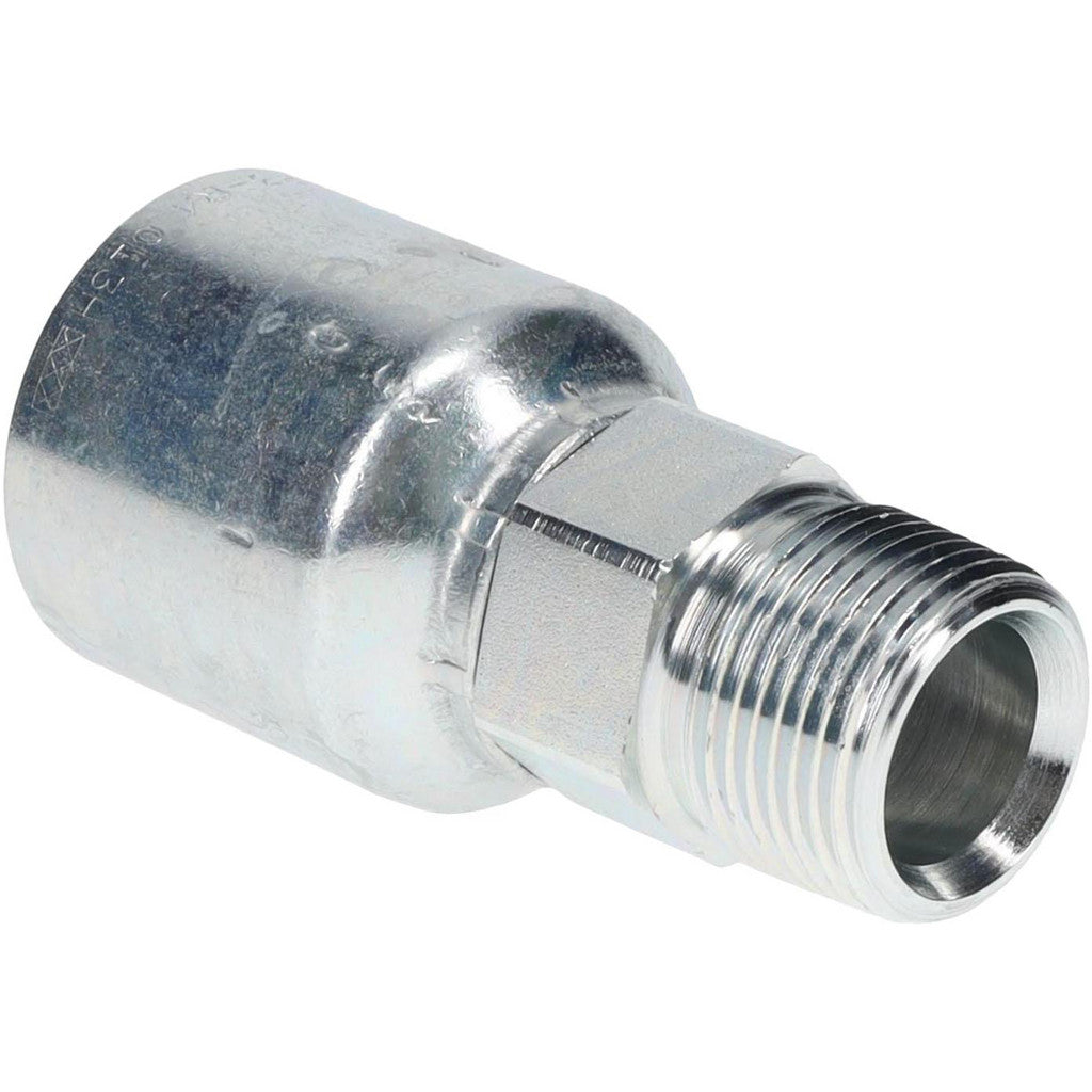 Parker 10143-12-12 Hydraulic Hose Male Rigid Fitting: 3/4" Hose ID, 12 Hose Size, 3/4-14, 7500 psi