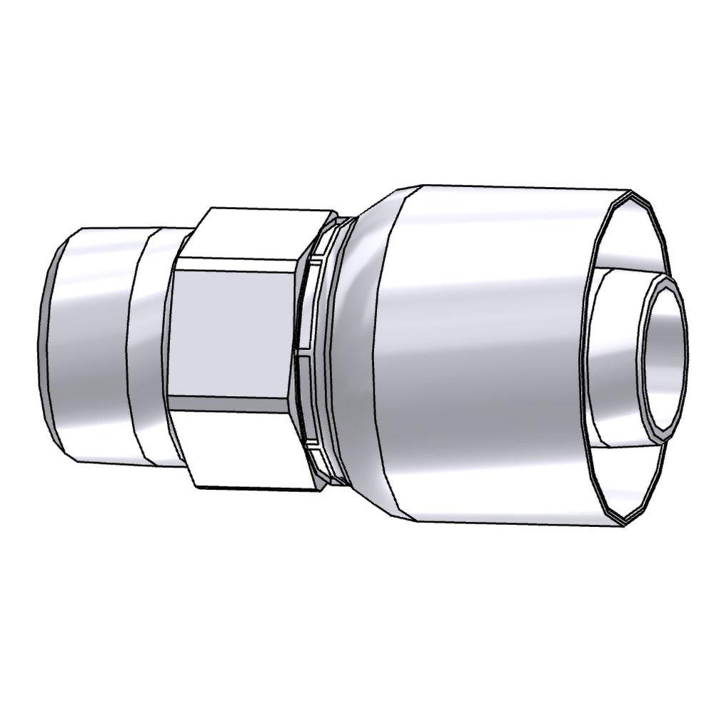 Parker 10143-20-20 Hydraulic Hose Male Rigid Fitting: 1-1/4" Hose ID, 20 Hose Size, 1-1/4-11-1/2, 5000 psi