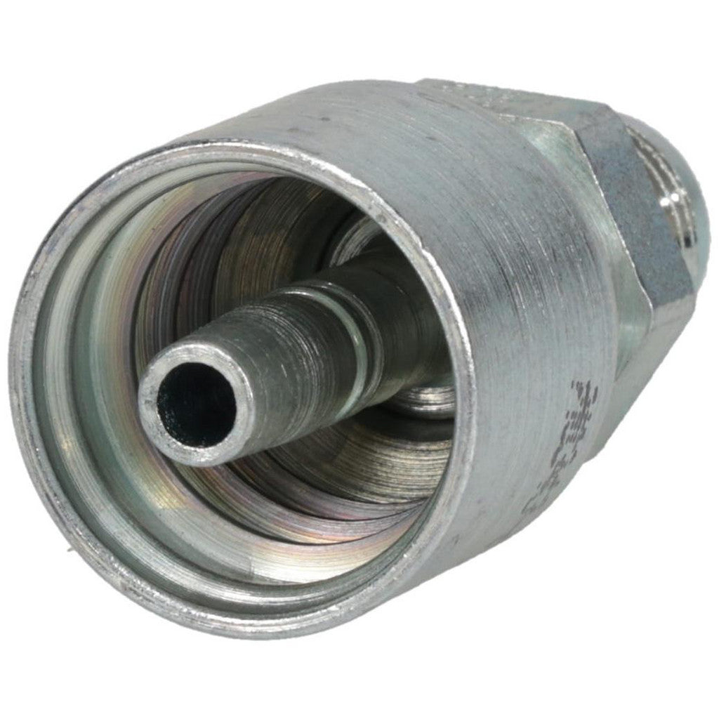 Parker 10343-6-4 Hydraulic Hose Male Rigid Fitting: 1/4" Hose ID, 4 Hose Size, 9/16-18