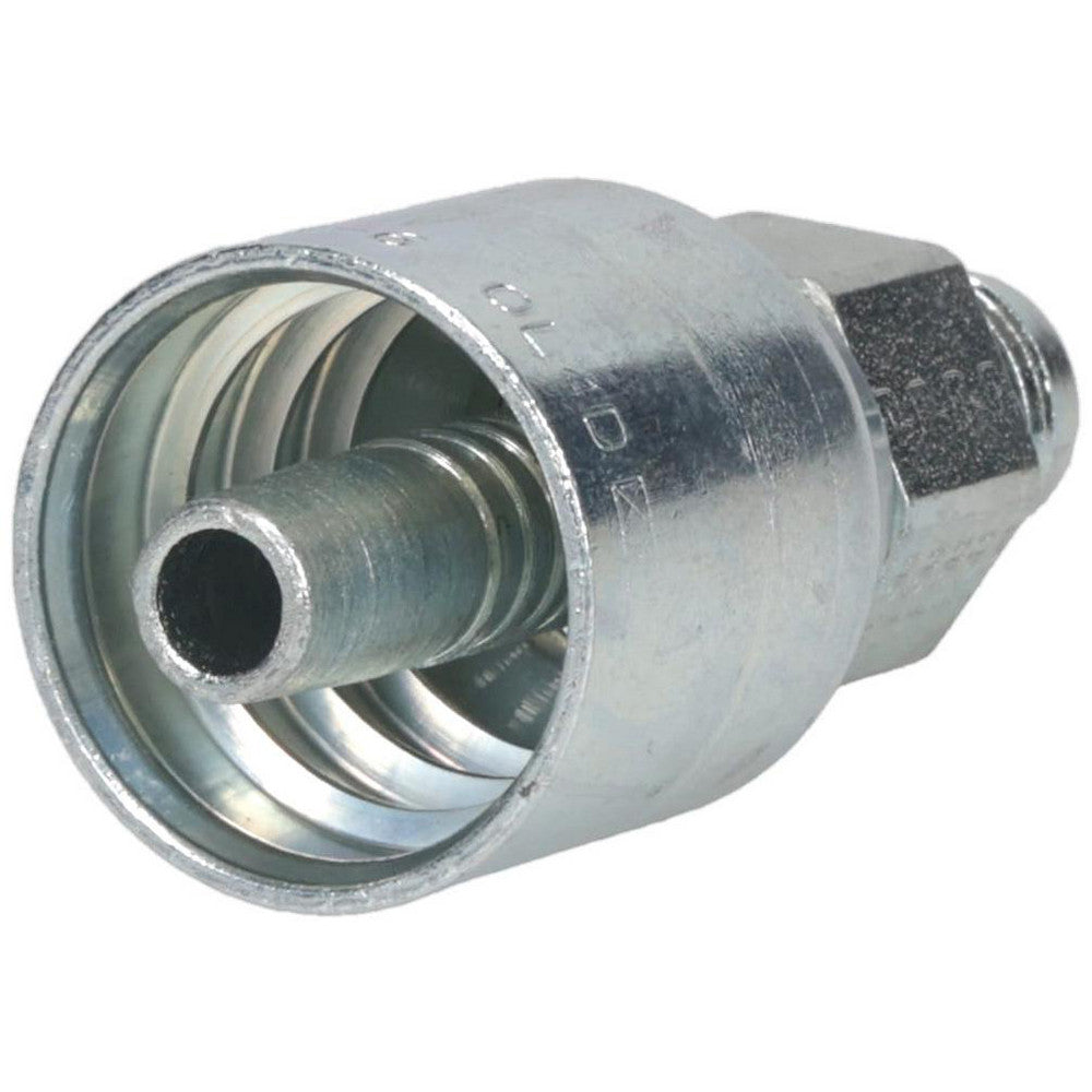 Parker 10343-6-6 Hydraulic Hose Male Rigid Fitting: 3/8" Hose ID, 6 Hose Size, 9/16-18
