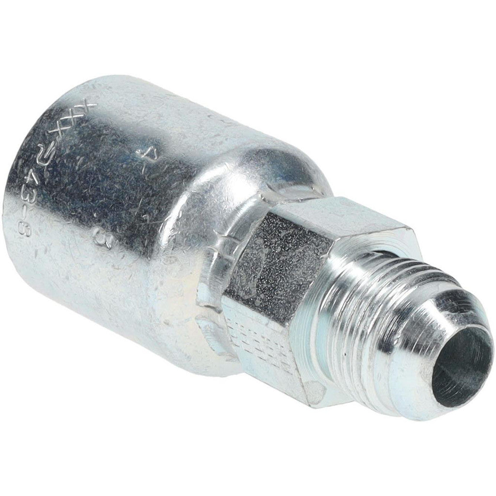 Parker 10343-8-8 Hydraulic Hose Male Rigid Fitting: 1/2" Hose ID, 8 Hose Size, 3/4-16