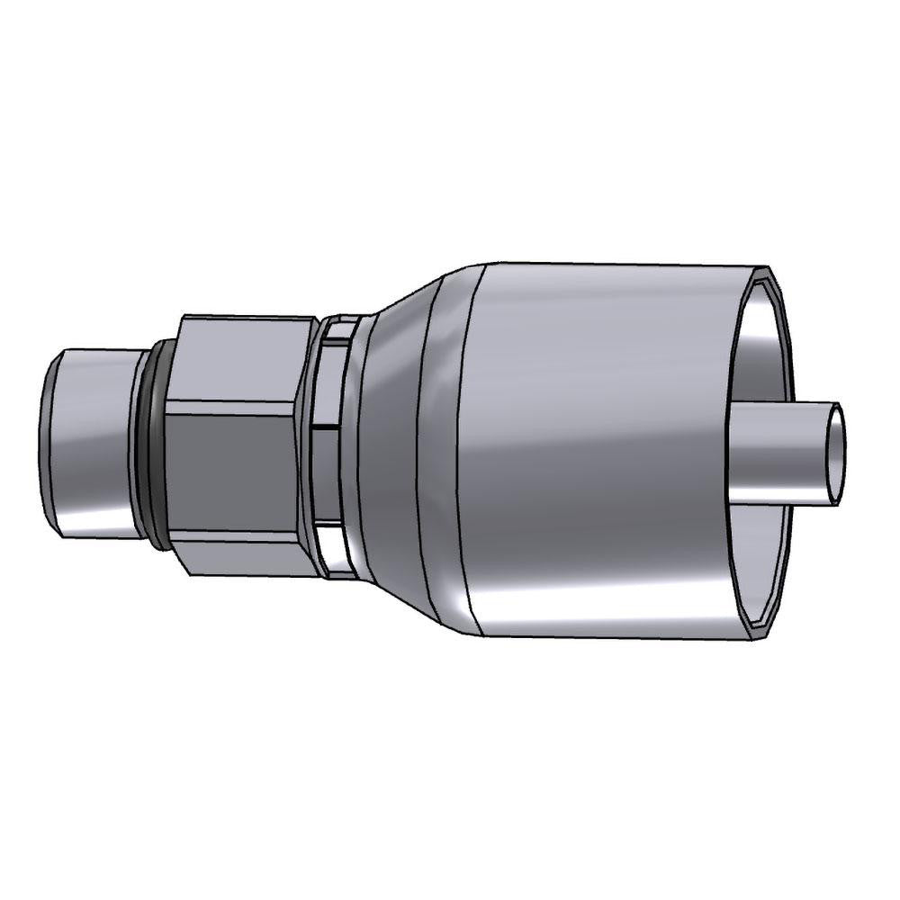 Parker 10543-6-6 Hydraulic Hose Male Rigid Fitting: 3/8" Hose ID, 6 Hose Size, 3/8" Thread