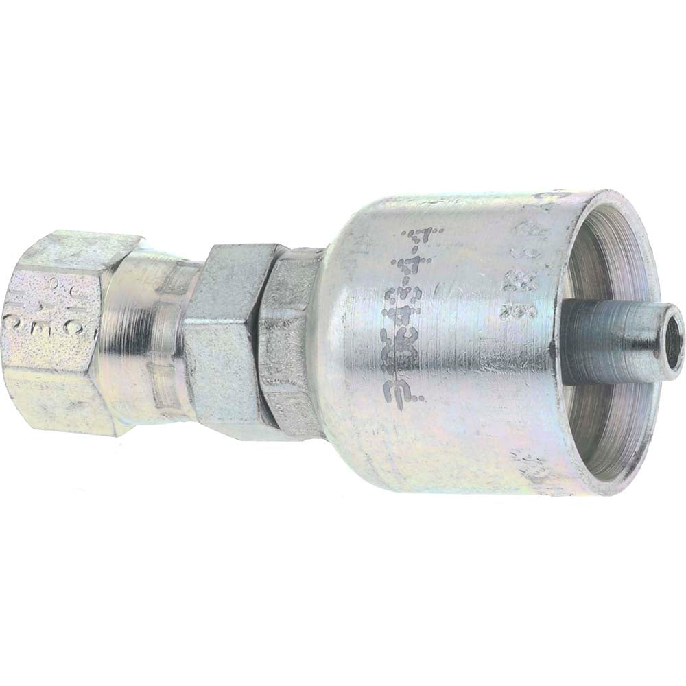 Parker 10643-4-4 Hydraulic Hose Female JIC 37 deg Swivel Fitting: 1/4" Hose ID, 4 Hose Size, 1/4" Thread