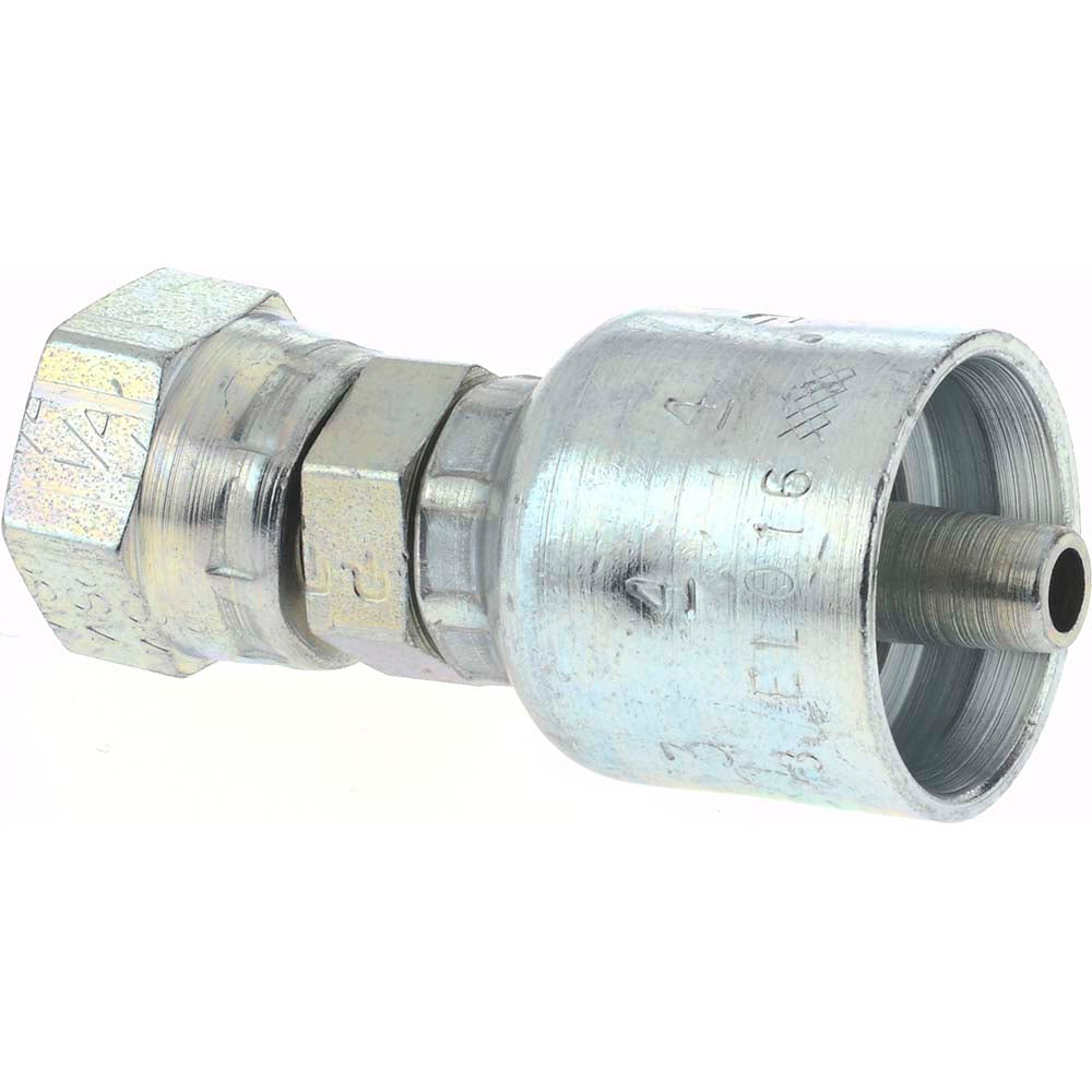 Parker 10743-4-4 Hydraulic Hose Female Swivel Fitting: 1/4" Hose ID, 4 Hose Size, 1/4" Thread