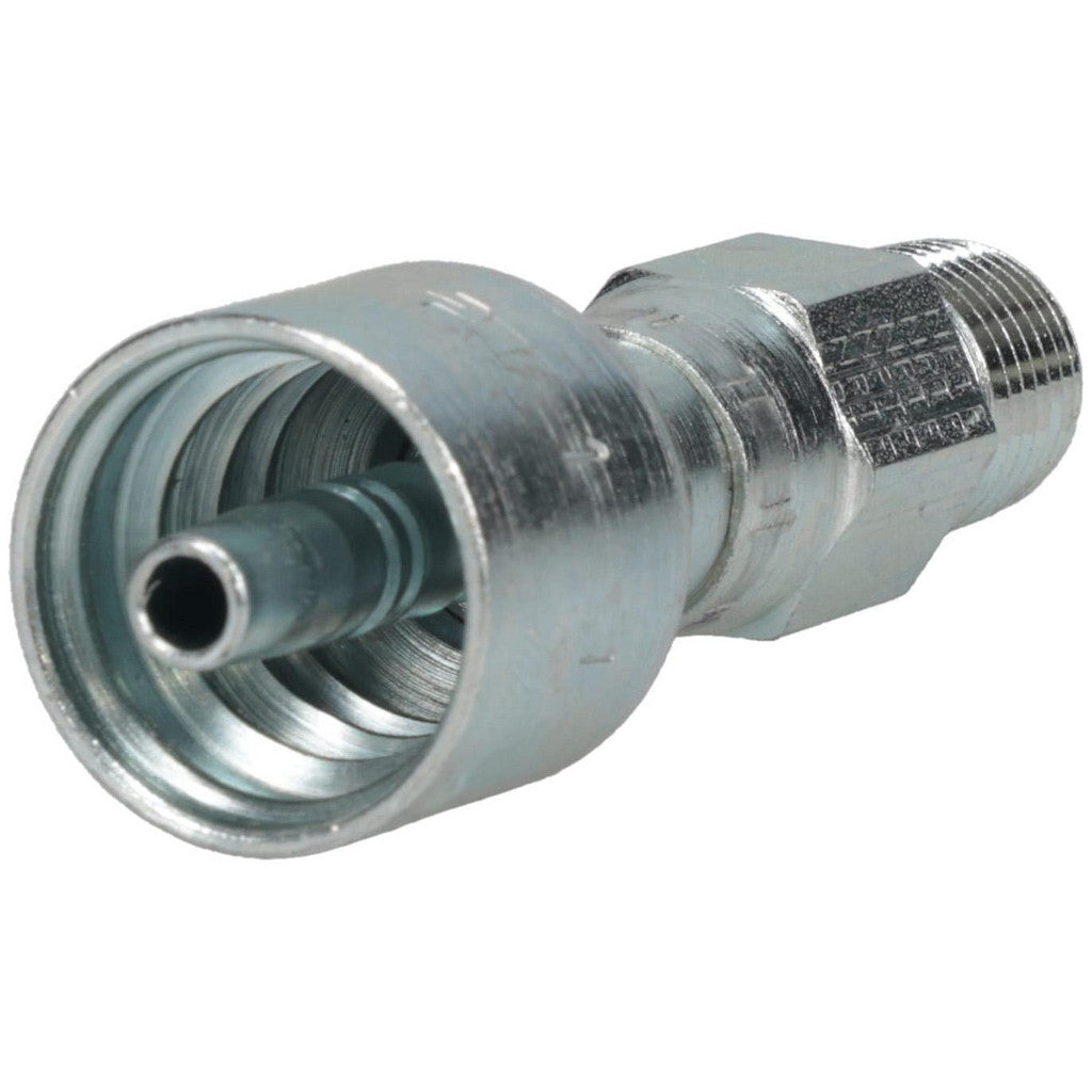 Parker 11343-4-4 Hydraulic Hose Male NPTF Pipe Swivel Fitting: 1/4" Hose ID, 4 Hose Size, 1/4" Thread