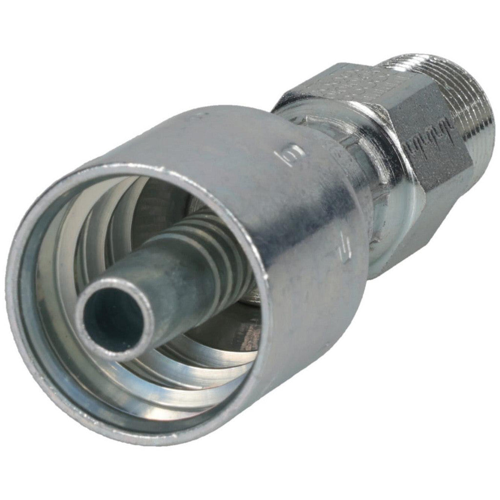 Parker 11343-6-6 Hydraulic Hose Male NPTF Pipe Swivel Fitting: 3/8" Hose ID, 6 Hose Size, 3/8" Thread