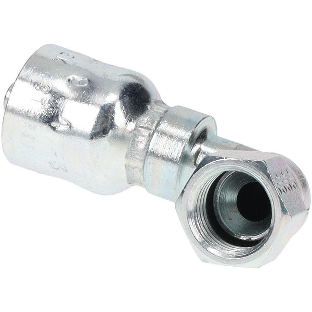 Parker 13943-6-4 Hydraulic Hose Short Drop Female JIC Swivel 90 deg Elbow: 1/4" Hose ID, 4 Hose Size, 9/16-18