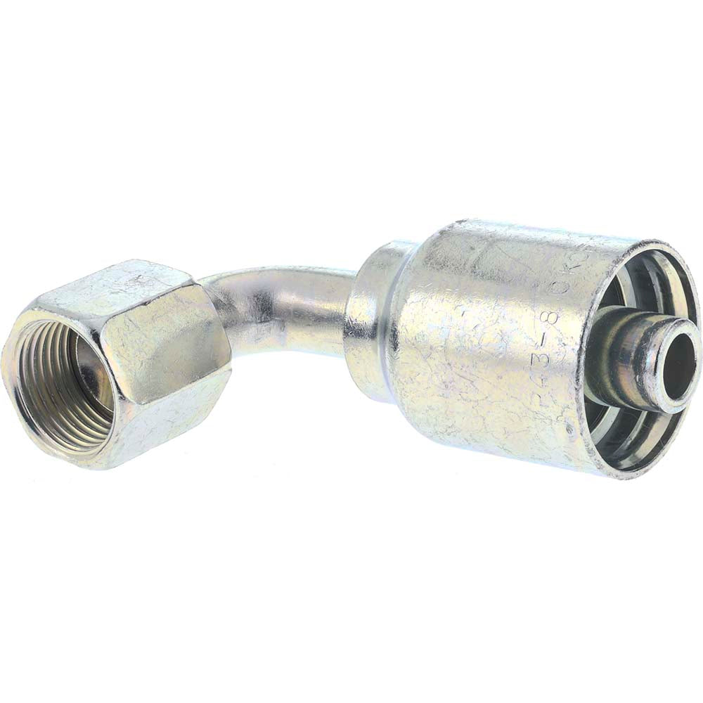 Parker 13943-8-8 Hydraulic Hose Short Drop Female JIC Swivel 90 deg Elbow: 1/2" Hose ID, 8 Hose Size, 3/4-16