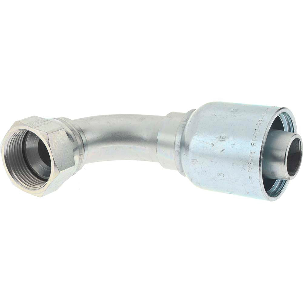 Parker 13943-16-16 Hydraulic Hose Short Drop Female JIC Swivel 90 deg Elbow: 1" Hose ID, 16 Hose Size, 1-5/16-12