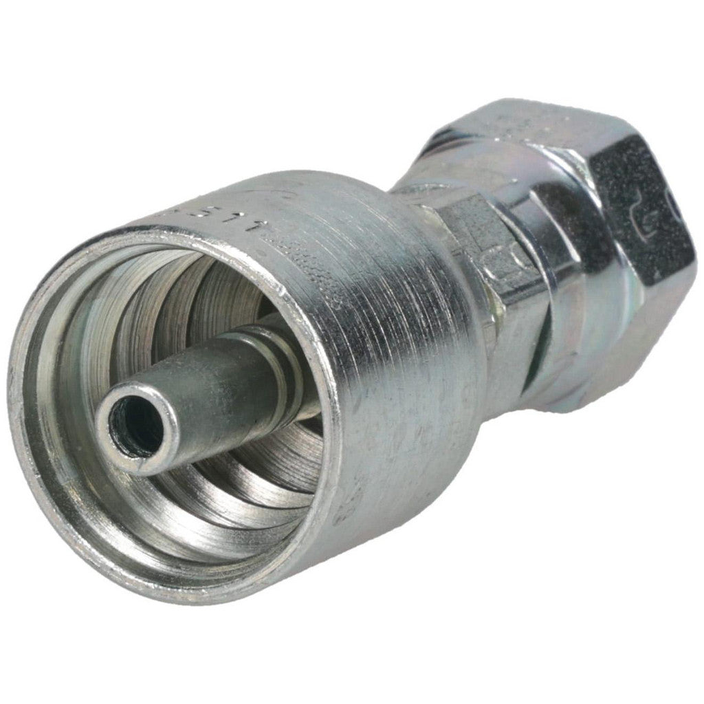 Parker 1JC43-4-4 Hydraulic Hose Female Swivel Fitting: 1/4" Hose ID, 4 Hose Size, 1/4" Thread