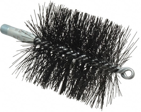 Schaefer Brush 43338 Double Stem/Spiral Tube Brush: 4" Dia, 7-1/2" OAL