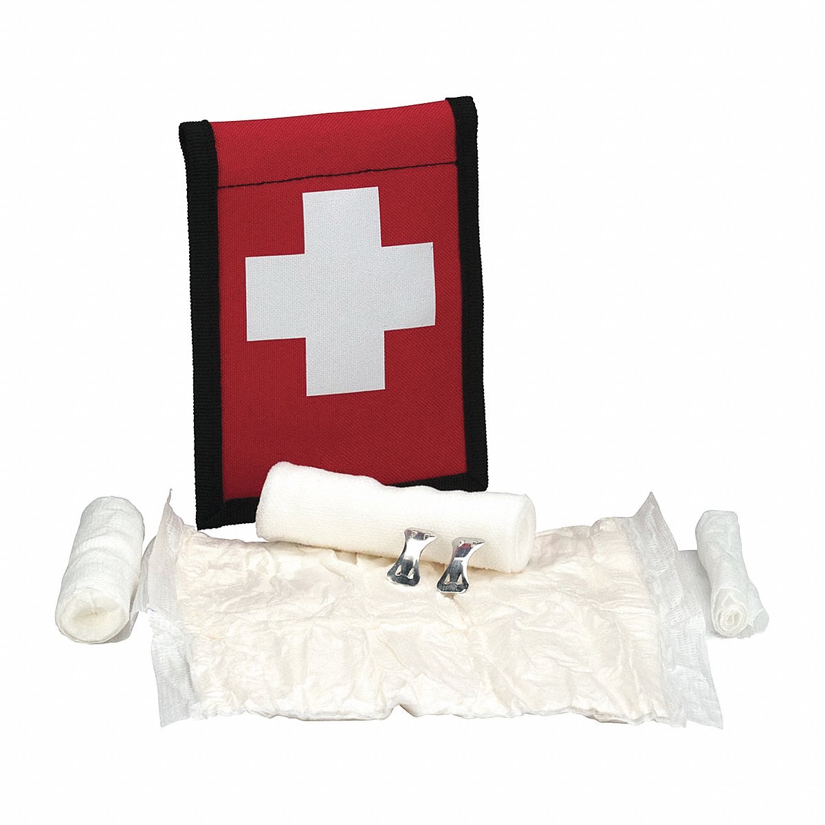 First Aid Only Bloodstopper Dressing Kit, Red, 6.25"L, 5"W, 25" (7160)