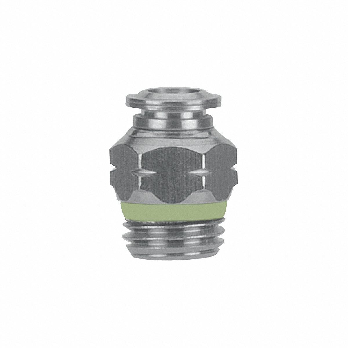 Aignep USA Male Connector Stainless Steel 45/64 Hex 3/8 Tube (60000-06-04)