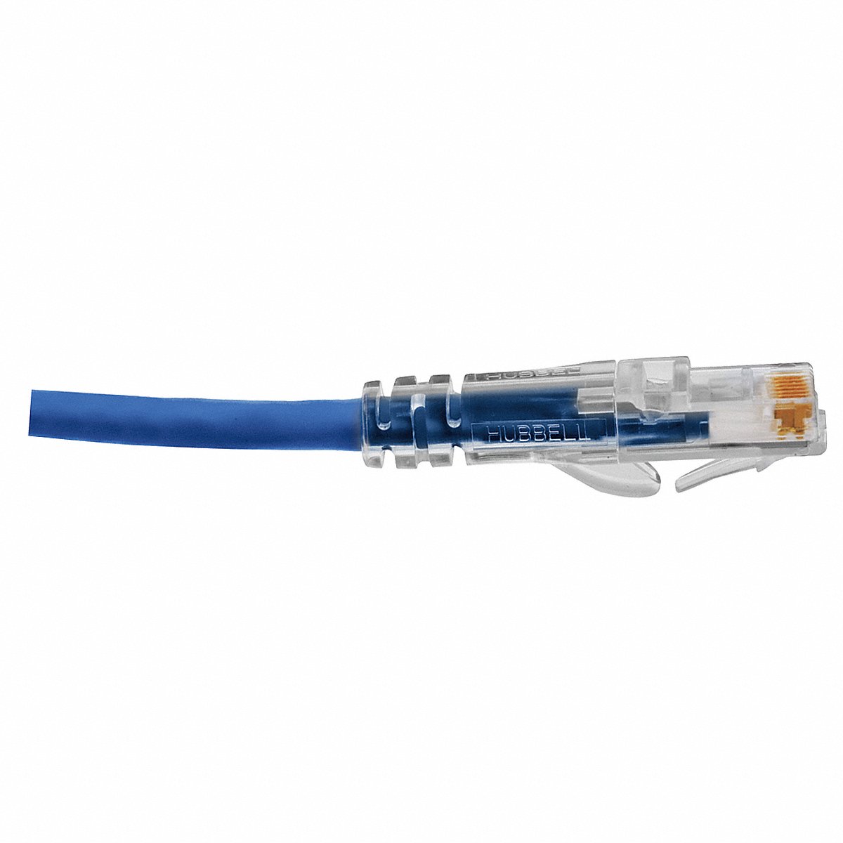 Hubbell Premise Wiring Patch Cord, Cat 6A, Clear Boot, Blue, 100Ft., 100ft (HC6AB100)