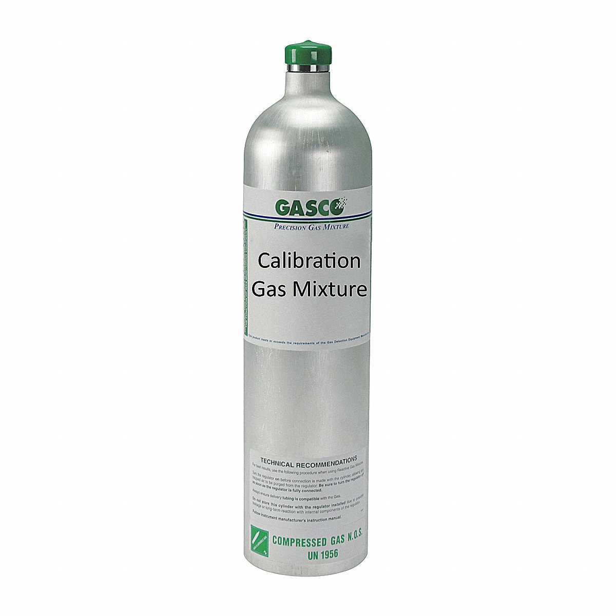 Gasco Calibration Gas, 58L, Aluminum, C-10, 500Psi (58L-1ULTRA)