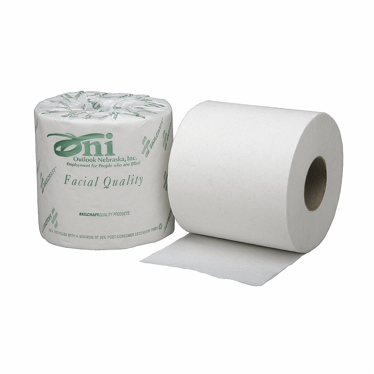 AbilityOne® - SKILCRAFT Toilet Tissue, 2-Ply, 4 in x 4 in, White, 40 Rolls 8540-01-554-7678: Box, 40 Item(s)