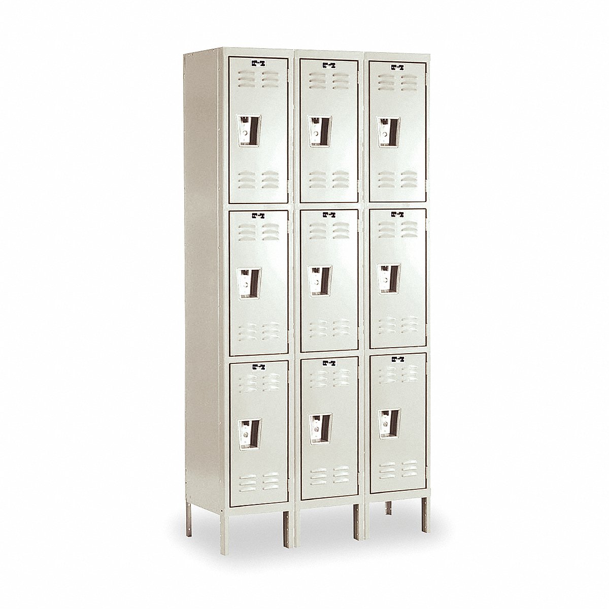 Hallowell G 7221 Wardrobe Locker 3 x 3 Locker Tan 78 x 36 x 15 Assembled (U3258-3A-PT)