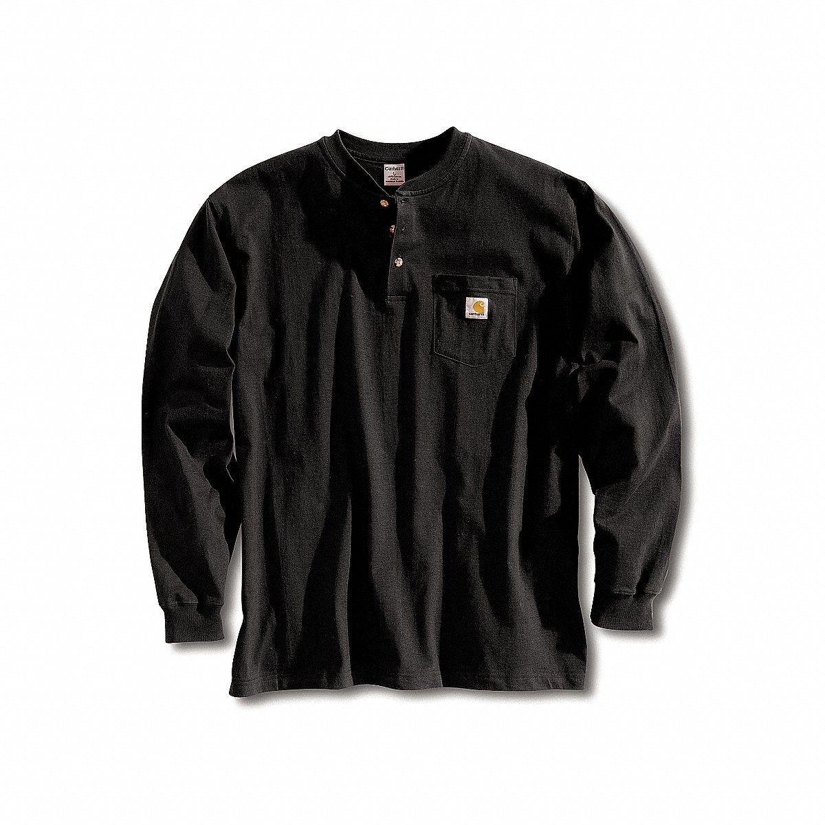 Carhartt K 7958 Long Sleeve Henley Black 2 x L (K128-Black XXL TLL)