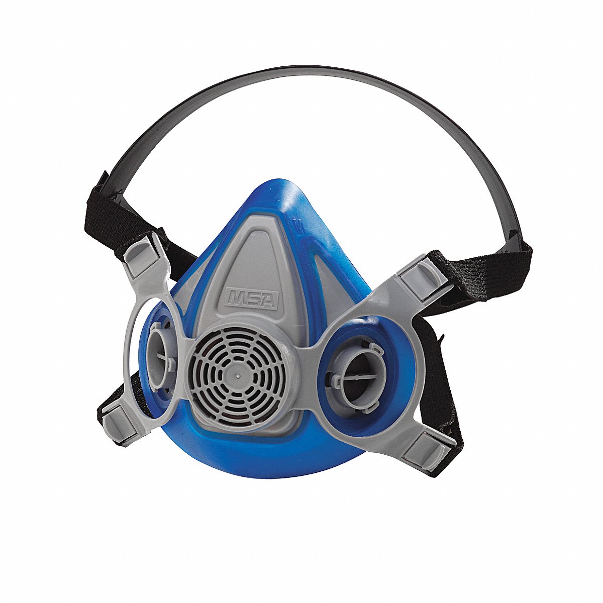 Msa Half Mask Respirator, Rubber, Blue (815452)