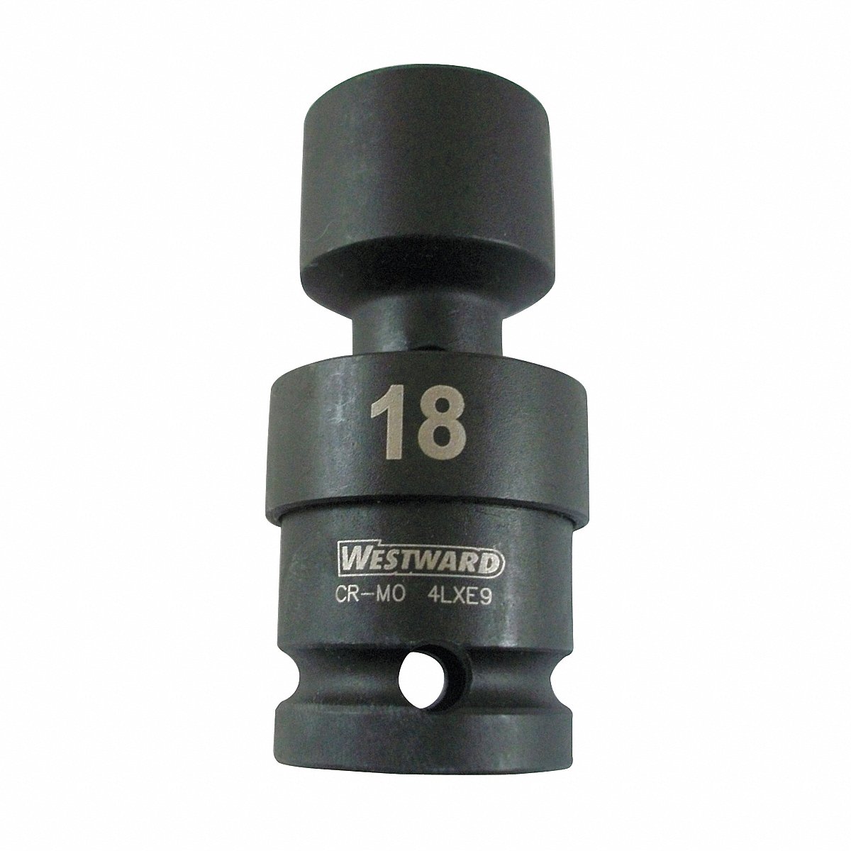 Westward Impact Socket, 1", 6-Point, 1/2" Drive, Manganese Phosphate (4LXD3)