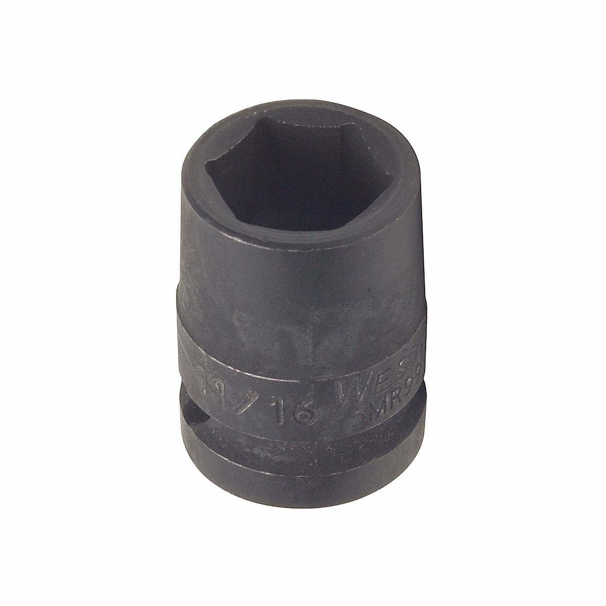 Westward 16 mm Drive 6-Point Impact Socket, Manganese Phosphate (4LXT5)