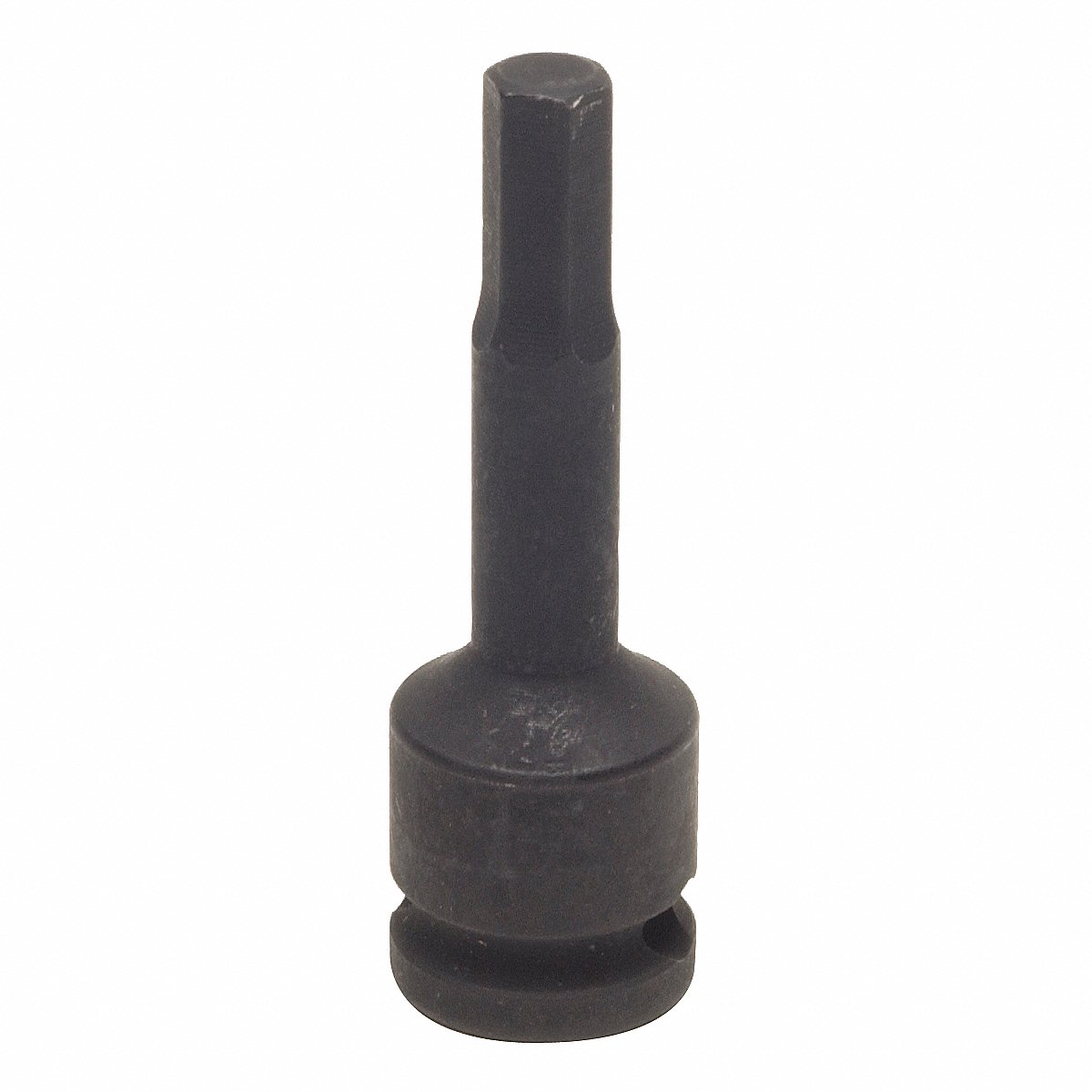 Westward Impact Socket, Metric Steel, 7/32" Hex, Manganese Phosphate, 3/8" Drive (4LZA9)