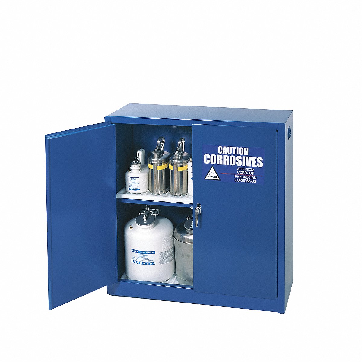 Eagle Corrosive Safety Cabinet, 30 Gal., Blue (CRA32X)