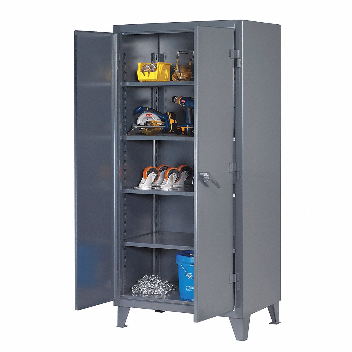 Strong Hold Storage Cabinet, 36" W x 24" D x 78" H, Dark Gray, 4 Shelves (36-244)