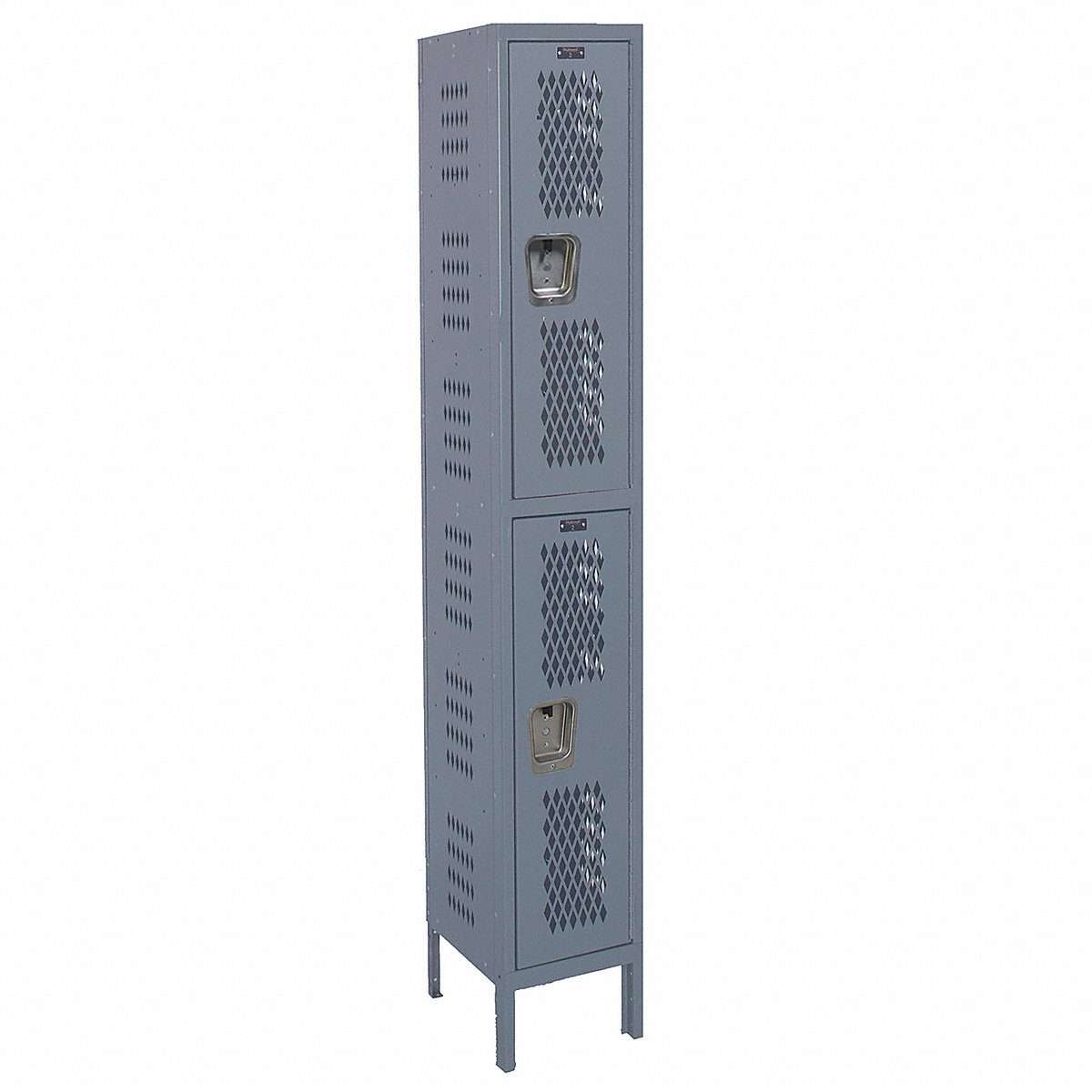 Hallowell Locker, 2 x 1, Dark Gray, 78" x 15" x 15", Unassembled (U1558-2HDV-HG)