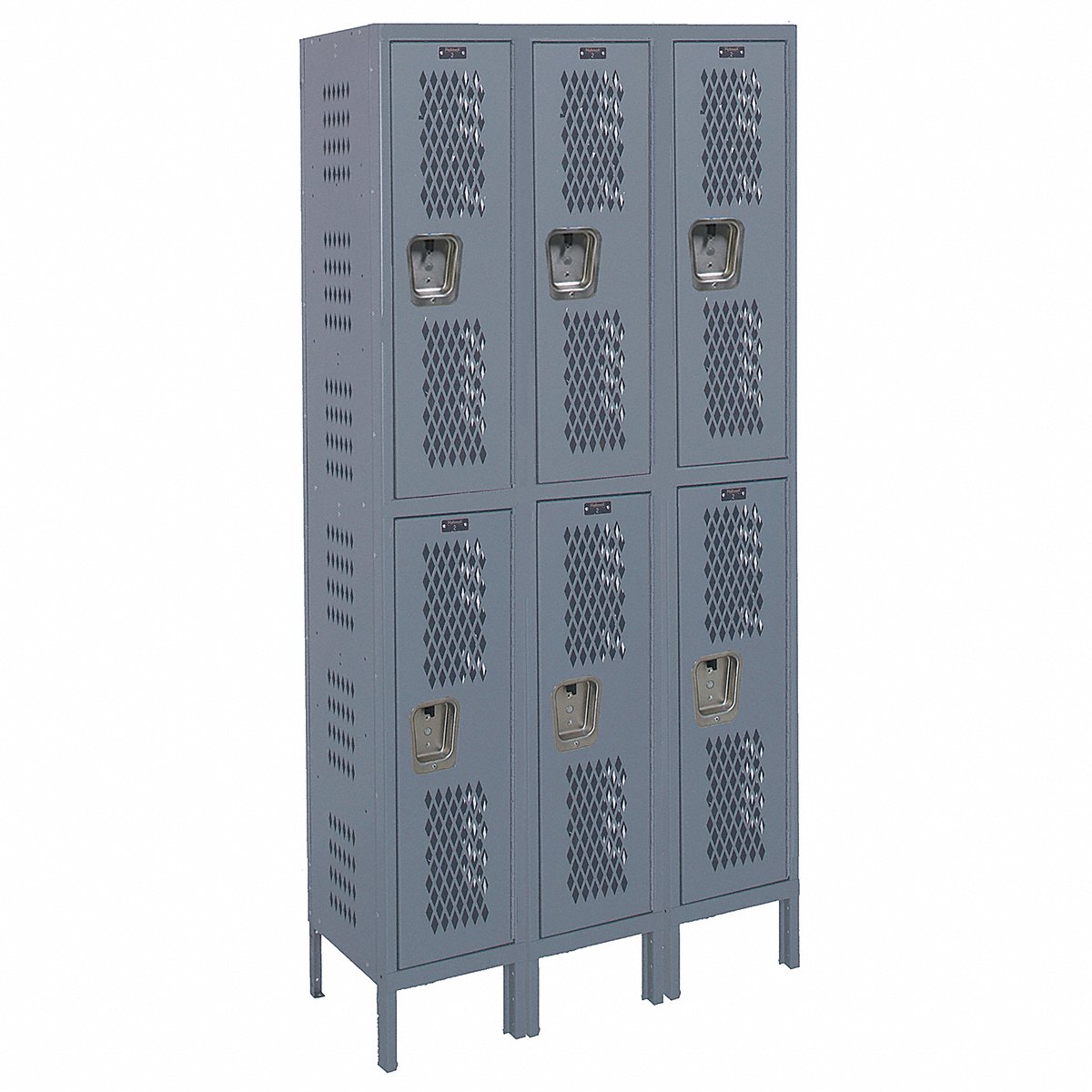 Hallowell Locker, 2 x 3, Dark Gray, 78" x 45" x 15", Assembled (U3558-2HV-A-HG)
