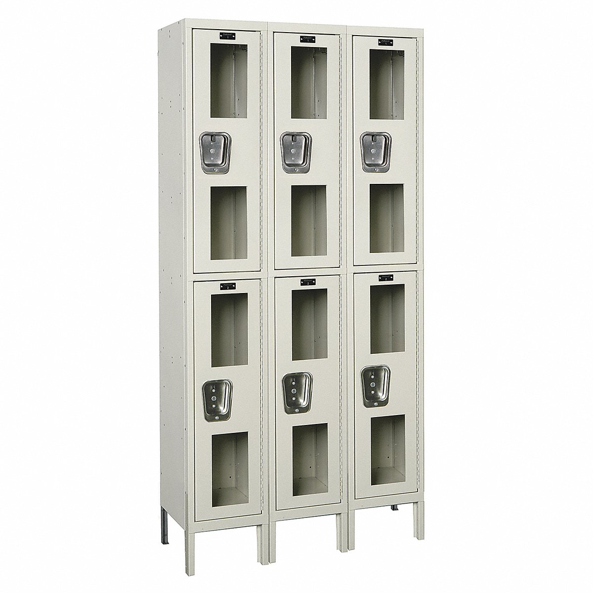 Hallowell Locker, 2 x 3, Tan, 78" x 36" x 18", Unassembled (USV3288-2PT)
