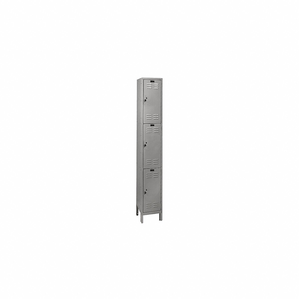 List Industries Hallowell Locker, 3 x 1, Dark Gray, 78" x 12" x 18", Assembled (4VFL9)