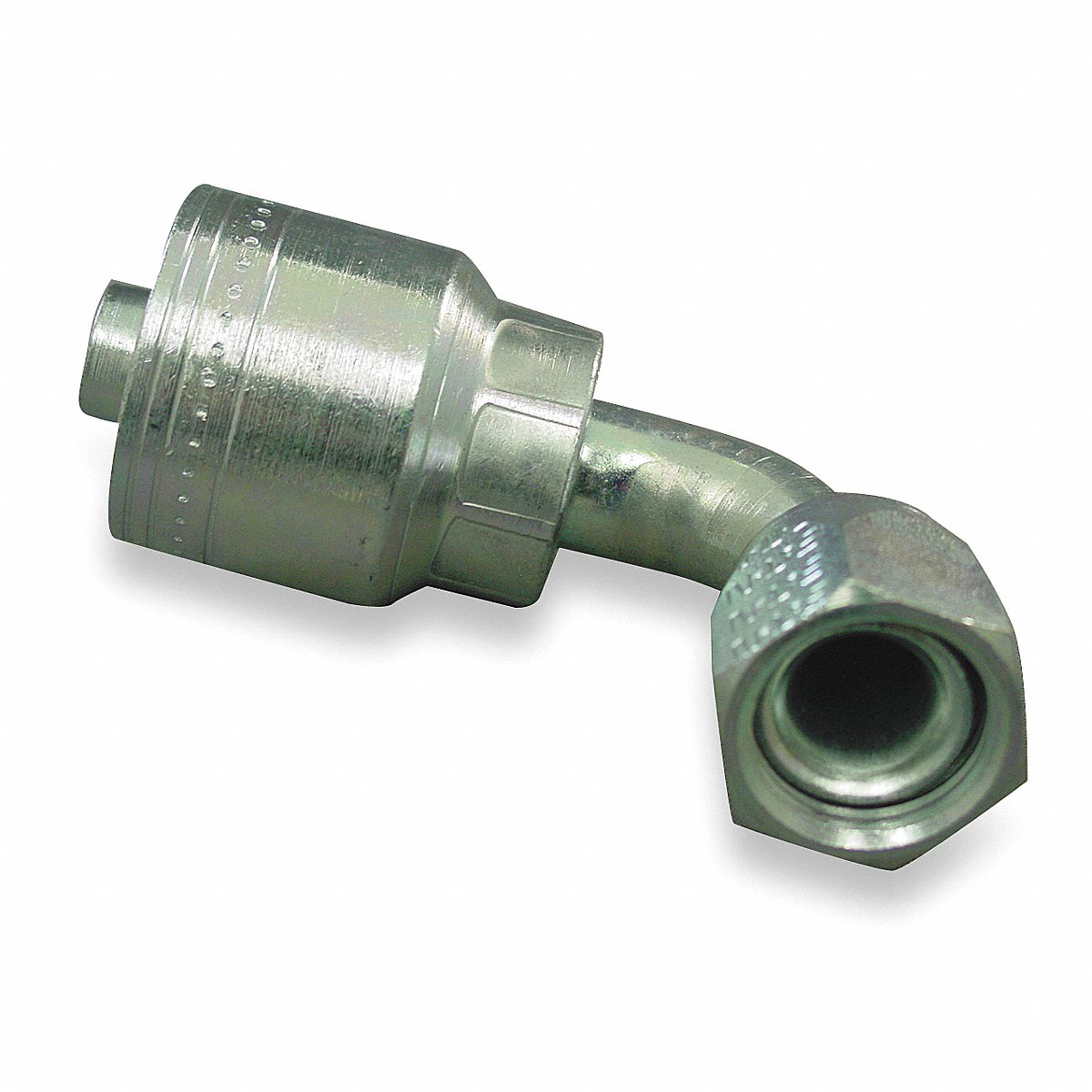 Aeroquip Crimp Fitting, 90Deg, 3/4" Id, 1-1/16", Fjic, 4" (1AA12FJB12)
