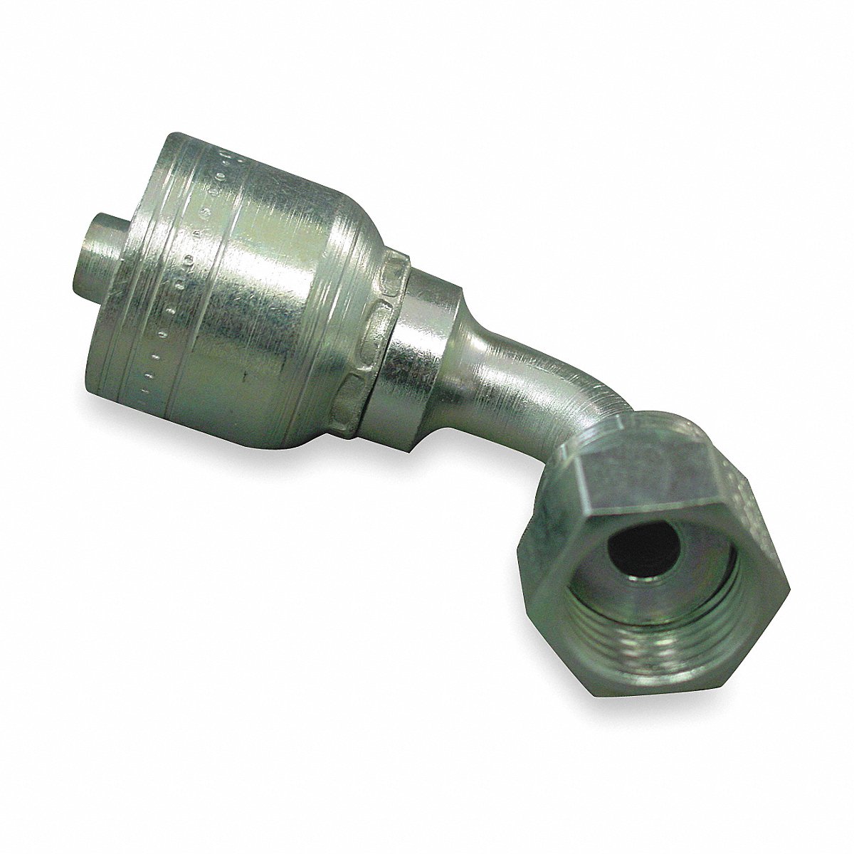 Aeroquip Crimp Fitting 90 deg 3/8 ID 11/16 FORS (1AA6FRB6)