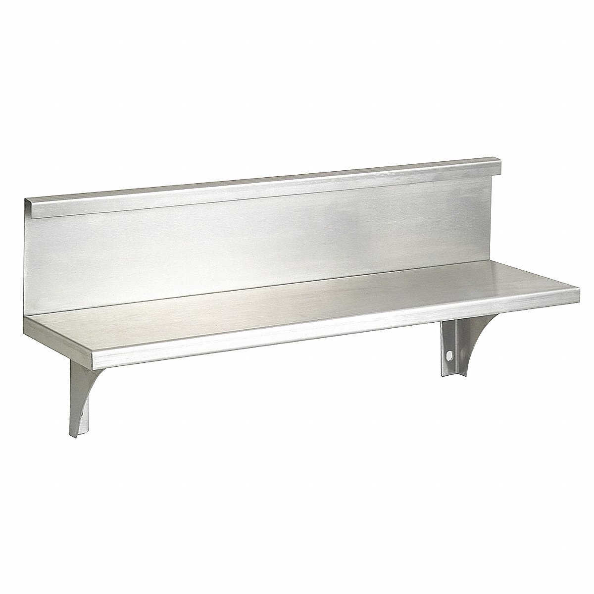 Plumbing Utility Shelf Stainless Steel 18 in Overall W Satin (4WMJ9)