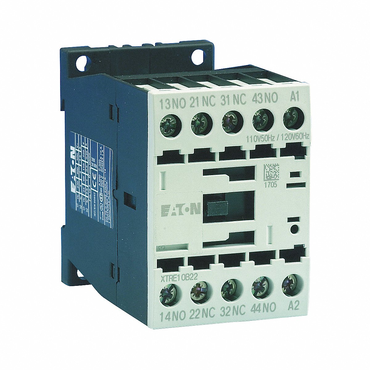 Eaton IEC Control Relay, 4 NO, 208 VAC, 10 A (XTRE10B40E)